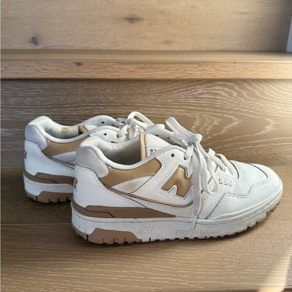 New Balance 550 White and Brown Sneakers